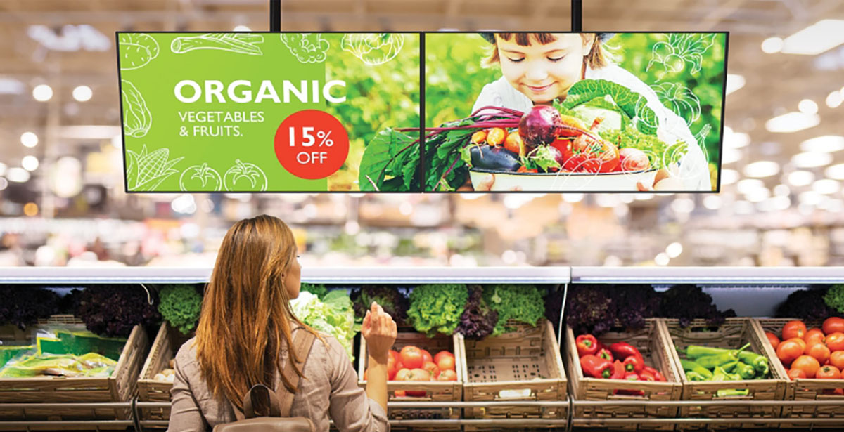 How to increase sales with supermarket digital signage